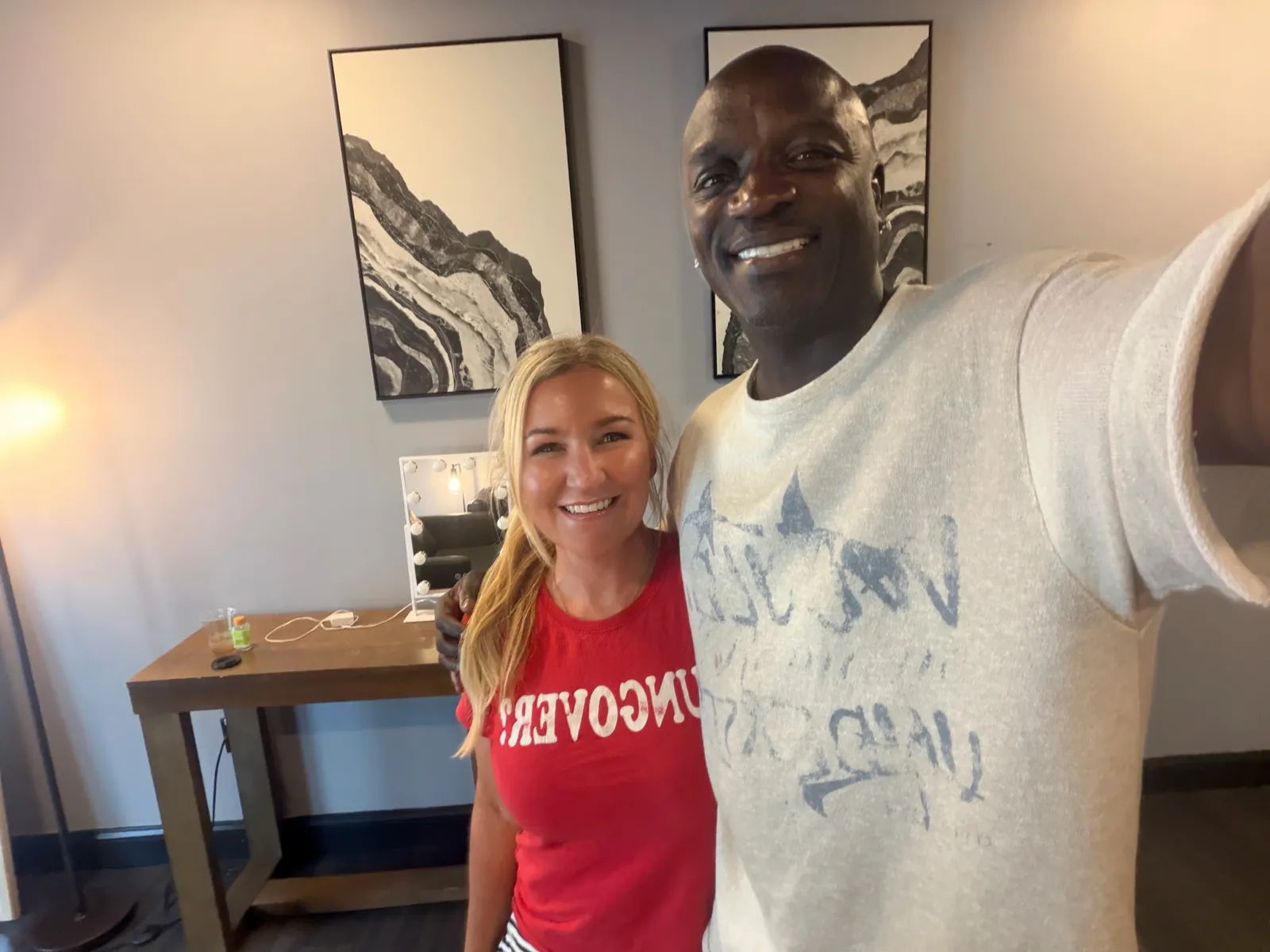 IV League Hydration founder with a Grammy-nominated artist in a green room