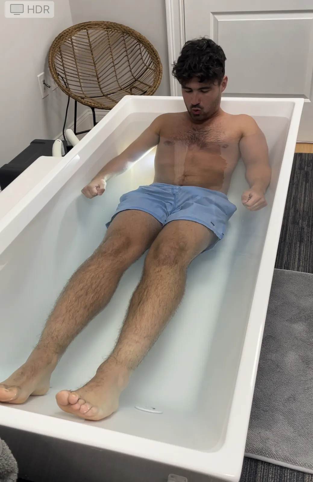 Cold plunge tub at IV League Hydration — 47 L Street, South Boston, MA 02127, a few blocks from the L Street Bathhouse in Boston