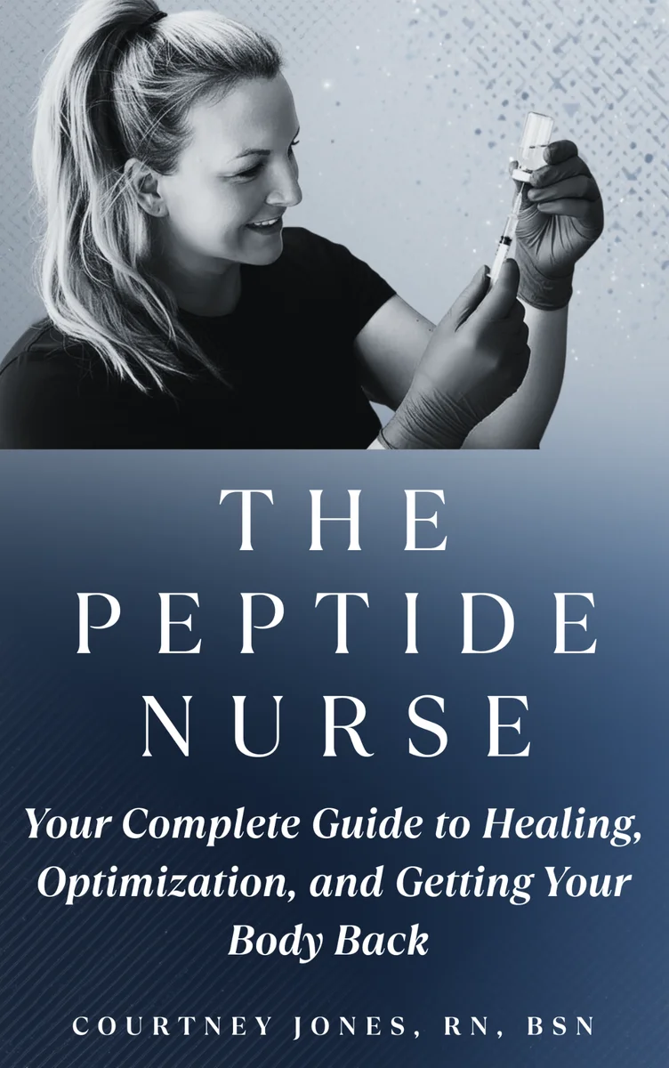 The Peptide Nurse book cover by Courtney Jones, RN, BSN