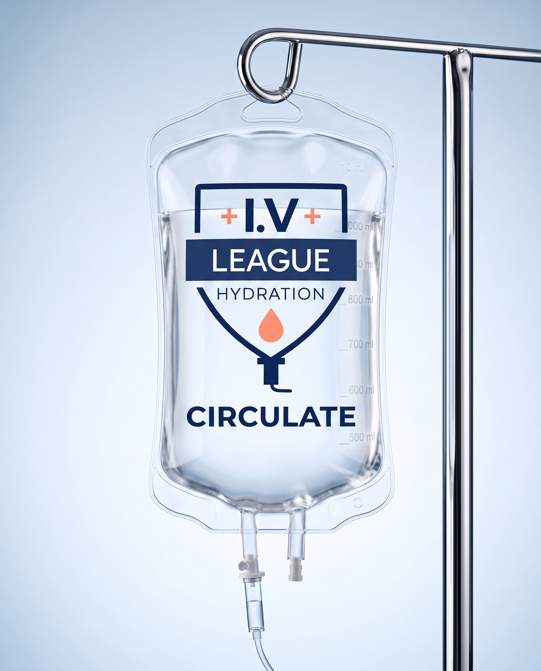 Circulate IV drip bag — circulation and oxygen delivery support